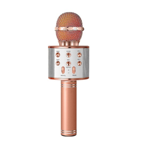[✅SG Ready Stock] Wireless Karaoke Microphone Bluetooth Handheld Portable Speaker Home KTV Player with Dancing LED Lights Record Function for Kids