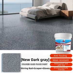 High gloss epoxy sand floor paint 5.2KG 10 in 1 Imitation Marble paint Waterproof and wear-resistant bathroom flooring paint