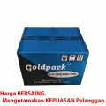 Lakban Plastik OPP Tape 45 mm x 60 Yard Gold Pack Bening - Coklat 2" / Perekat Solatip Goldpack Lebar 2 Inch Panjang 55 Meter Lingkar / Core Biru. 