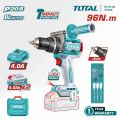 TOTAL Tools Cordless Impact Drill + Battery + Charger (20V / 96Nm / 13mm / Brushless) TIDLI209685 / TIDLI209686. 