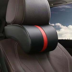 Car Headrest Space Memory Foam Breathable Elastic Car Neck Pillow Car Adjustable Leather Headrest Car Headrest Lumbar Pillow Set Adjustable Memory Foam Fast Rebound Neck Guard Car Neck Pillow Curve Support Leather Car Lumbar Support Four Seasons General Car Seat Cushion Lumbar Cushion
