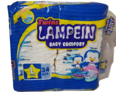 Twins LAMPEIN Baby Comfort (1 pack of Large size - 34 pieces Lampein) - for over 8 - 14 kilograms kids