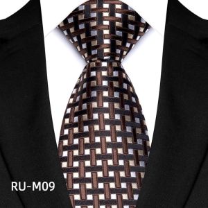 MUNCHX Jacquard Woven Mens Ties Polyester Plaid Stripe Business Necktie Fashion 8cm146cm Jacquard Woven Necktie Business Occasions