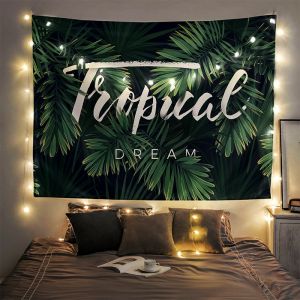 [FREE SHIP] [TẶNG KÈM DÂY ĐÈN LED 7M & PHỤ KIỆN TREO] Tấm Thảm Treo Tường (Lá Cây Nhiệt Đới 1m5x1m3) Trang Trí Decor Nội Thất