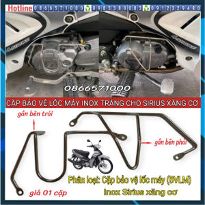 Baga Giữa Cần Số Bộ Ốp Mỏ Dè Cặp Bảo Vệ Lốc Máy Ốp Biển Số Cho Sirius Fi 2013 – 2024 Sirius Xăng Cơ RC 2006 - 2024