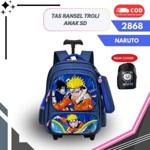 Tas Troli ransel Anak Sekolah  SD Laki laki Untuk Anak Cowok SD + pensil case 2868