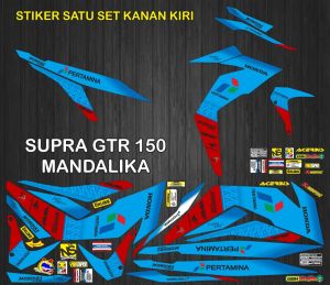 STIKER STRIPING DECAL SUPRA GTR 150 MANDALIKA BAHAN VINYL LAMINASI TIDAK MUDAH PUDAR