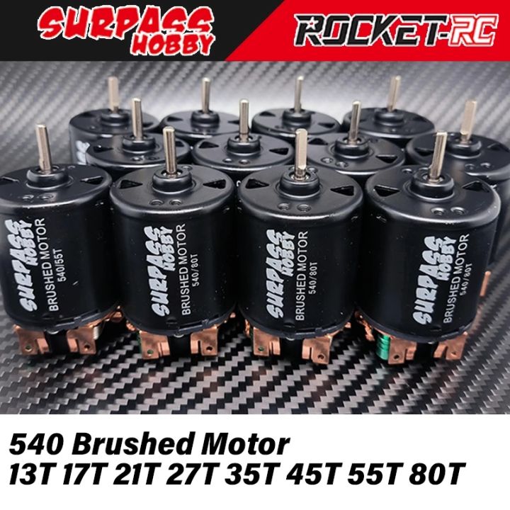 Surpass Hobby 540 Brushed Motor 21T 27T 35T for 1/10 1/12 Rc