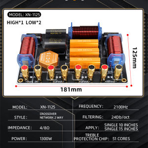 GTSVSOMA เน็ตเวิร์ค 3 ทาง XN8825 crossover network 3 way 1800W เน็ตเวอร์ค3ทาง เนตเวิคเบส เน็ตเวิร์คลำโพง เน็ตเวิร์ค เน็ตเวิร์คกลางแหลม DIY sound