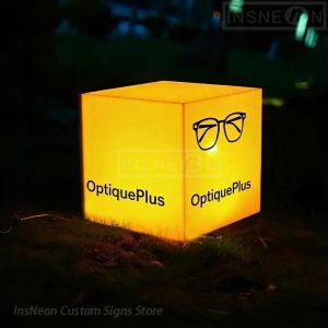Custom Logo Wall Outdoor LED Decor OptiquePlus Personal Design Signage Neon Light Acrylic Illuminated Signs