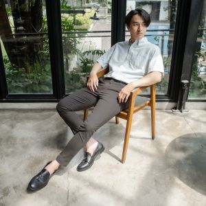 BAPIN Nerro Celana Ankle Pants Pria - Grey Rabbit