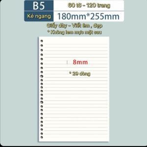 File bìa còng sắt B5 bọc sổ giấy refill làm vở viết ghi chép nhật ký học tập binder vỏ nhựa đẹp rẻ