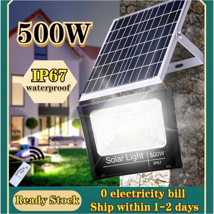 [Ready Stock]1000W Solar light Outdoor lighting LED solar spotlight ...