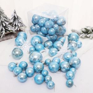 JOMEY Bright 37 pcs Multi Sizes Noel Hanging Ornament Ball New Year Party Supplies Navidad Gift Tree Pendants Christmas Balls Christmas Decor Xmas Tree Ornaments