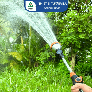 Vòi phun nước tưới cây đa năng 8 chế độ có tay cầm dài 50cm kèm phụ kiện vòi xịt tưới cây xịt rửa xe rửa sân vườn tắm thú cưng