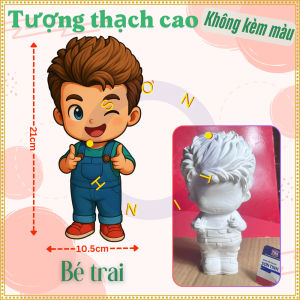 Tượng thạch cao bé trai đáng yêu M11 (Không kèm màu) Bé Tô Màu Tô Tượng trò chơi trẻ em