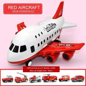 ALLUCK Alloy Material Simulation Track Toy Simulation Design Large Size Inertia Toy Aircraft Vehicles Storage Feature Large Size Passenger Plane Children Play