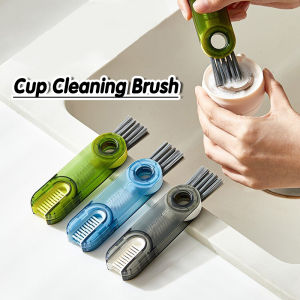 2pcs/set 3 in 1 Cup Lid Brush Bottle Gap Cleaner Brush Bottle Mouth Cap Brush