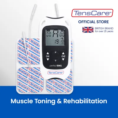 TensCare Perfect EMS - EMS Unit for Muscle Strengthening and Sport Pain Relief. Help Toning Muscles and Rehabilitation.