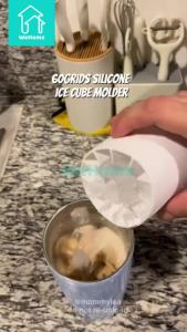 WeHome 60 Grids Silicone Ice Cube Mold Round Ice Bucket Homemade DIY Refrigerator Freeze Ice Maker