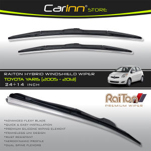 Raiton Sepasang Wiper Hybrid Kaca Depan Mobil Toyota Yaris 2005-2013 24" & 14" -2 Buah