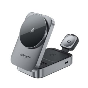 Acefast E22 Desktop 3-in-1 Wireless Charging Station 22.5W Max Foldable Magnetic Charger Holder