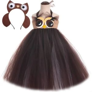 Cute Owl Tutu Dress for Baby Girls Birthday Halloween Costumes Kids Christmas Fancy Outfit Cartoon Animal Child New Year Clothes2026