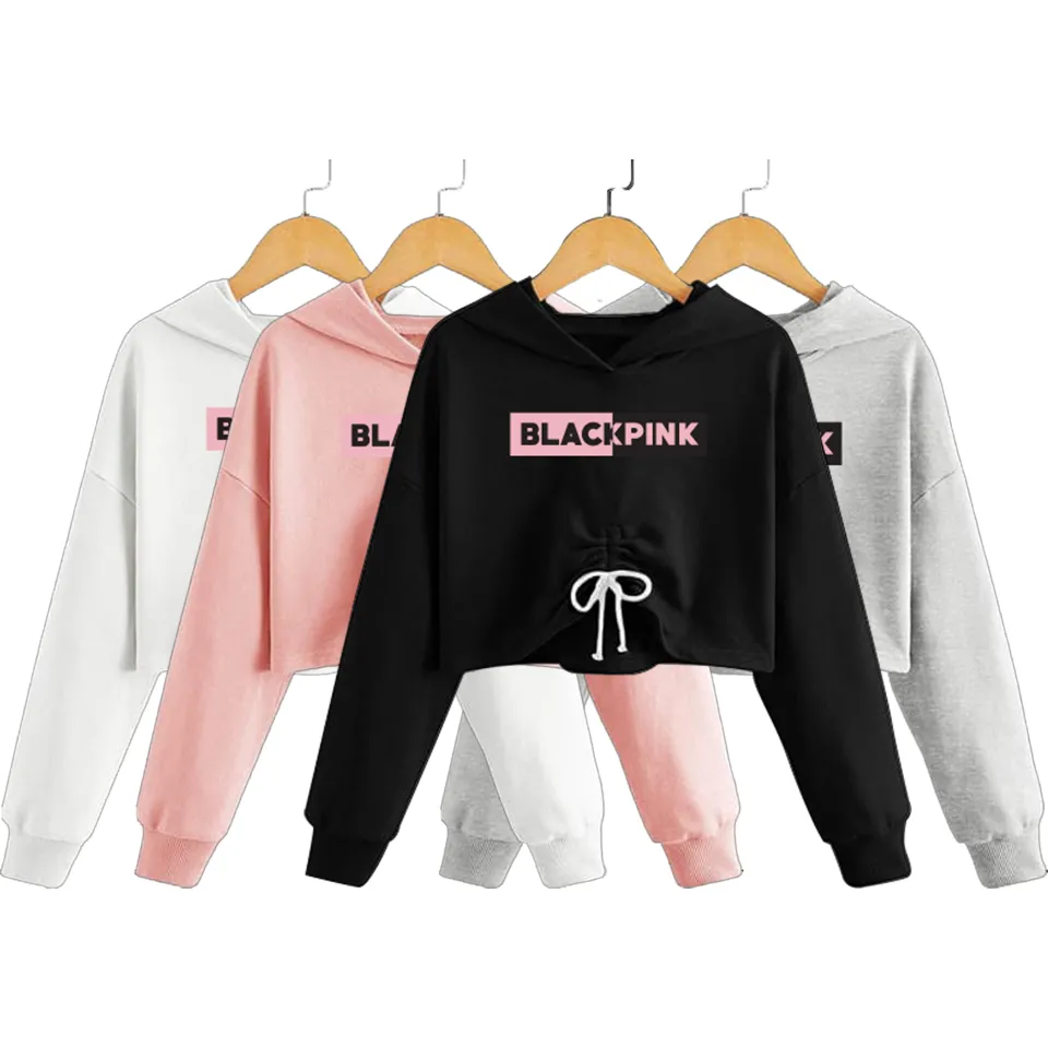 BIGGIEKIDS New Blackpink Crop Sweater Tali Serut Anak Perempuan