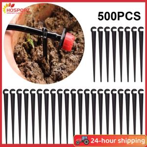 【HOSPORT】500pcs ท่อท่อที่ยึดมัลติฟังก์ชั่นการยึดเสาสวนกราวด์กราวด์ก้านก้านหยดก้านก้านสำหรับท่อขนาด 1/4 นิ้ว