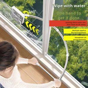 Window Cleaner Wipe not Easily Knocked Extended Rotary Window Cleaner Non-destructive Convenience
