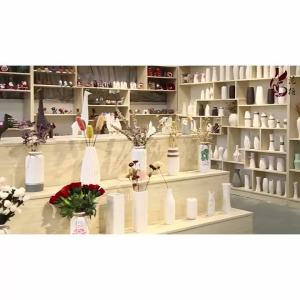 Ceramic Vase Three-Piece Set Craft Ornament TV Cabinet Model Home Decor White Ceramic Vase