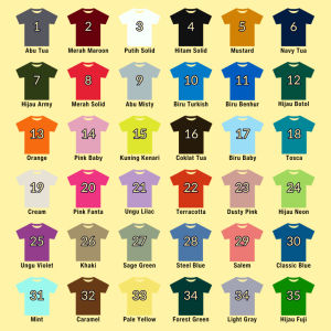 Kaos Polos Anak Perempuan Tangan Pendek Katun Combed 30s