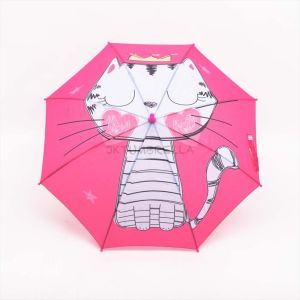 PAYUNG LIPAT ANAK PEREMPUAN MOTIF PINK KUCING UMBRELLA KIDS CAT FISH FASHION KOREA S32W
