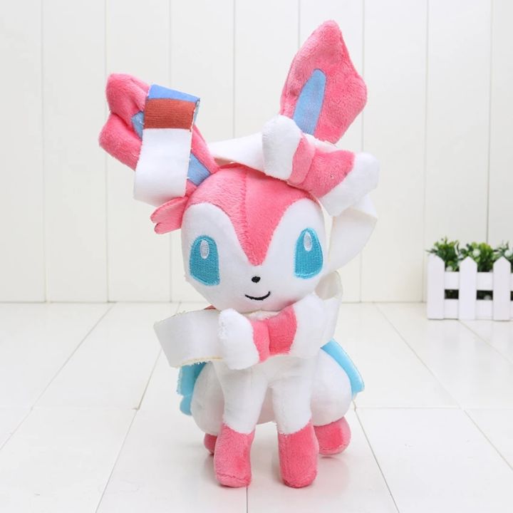 20CM Pokemon Plush Toy Eevee Sylveon Plush Dolls Kawaii Cartoon