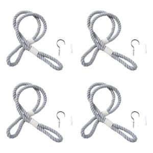 Set Of 4 Handwoven Rope Curtain Holdbacks Modern Curtain Holder Tie Curtain HolderFor Living Room Bedroom Setting Use