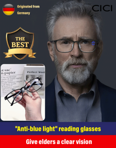 Titanium Alloy Reading Glasses Anti-blue Light Reading Glasses Blocking Reading Glasses Light Blocking Reading Glasses Anti-blue Light Presbyopia Glasses Protect Eyes