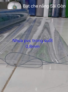 Màng nhựa PVC trong suốt 0.8mm dẻo bền che mưa lấy sáng ngăn phòng lạnh