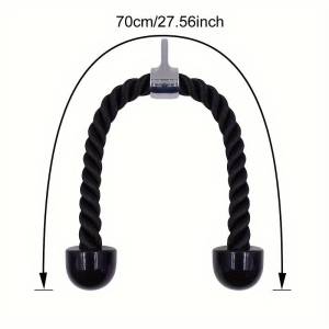 70cm Sports in Style Push Pull Exercise Gym Rope Tricep Rope Handle Triceps Rope Fitness Home Gym Pulldown Machine Handle Biceps Triceps Back Shoulder Muscle Exerciser Fitness Equipment