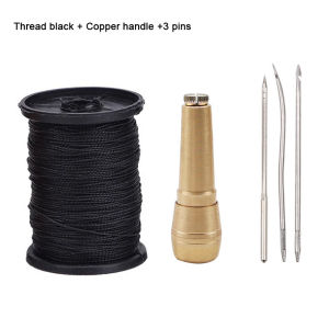 Leather sewing kit Canvas Tent Shoes Repairing Tool DIY Leather Sewing Awl Needle With Copper Handle Set With Waxed Thread