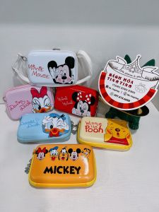 Túi đeo chéo dạng hộp ngang hoạt tiết hoạt hình Mickey/Donald Ví đeo chéo phong cách cá tính cho bé _ TingTing