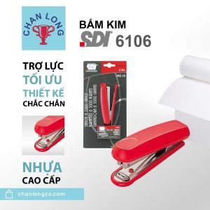 Bấm kim/ Dập ghim 10 kèm kim chính hãng SDI . Thép không gỉ bấm 16 tờ. Dùng trong văn phòng học sinh. Lắp được 2 thanh ghim