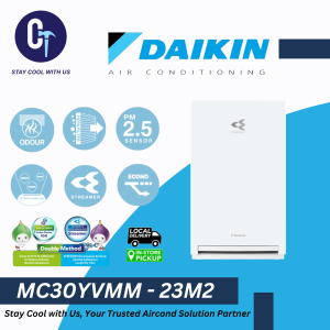 DAIKIN New Air Purifier (Streamer Technology) - MC55XVMM (41m2) / MC40XVMM (31m2) / MC30YVMM (23m2)