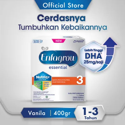 Enfagrow Essential 3 Susu Formula Anak 1-3 Tahun Rasa Vanila 400gr