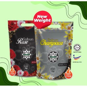 Sabun Champaca Rose 1kg Multipurpose Cleaning Powder For Clothes Toilet and Kitchen Use