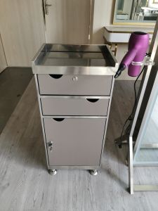 FFBH Nordic Creative Salon Trolley Modern Simple Salon-specific Stainless Steel Storage Cabinet Barbershop Salon Furniture FYST M2Y9R
