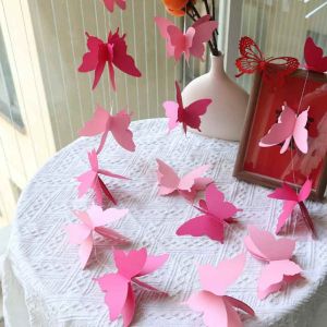 Dây Treo Trang Trí Hình Bướm 3D 3 Lớp Giấy DIY được Chọn Màu - RA888 SHOP