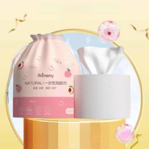 Giấy Lau Mặt Cuộn Túi Rút Khăn Khô Cuộn Giấy Tẩy Trang Màu Hồng Anh Đào Chất Cotton Dùng 1 Lần Siêu Dai Siêu Mịn