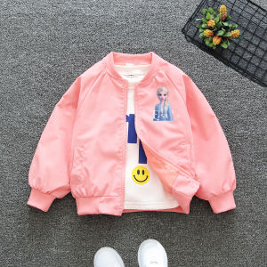 Jaket Anak Perempuan Motif Frozen & Putri Disney: Mantel Lengan Panjang Hangat