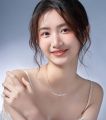 Korean fashion trend sweet bow smile necklace female light luxury small smile clavicle chain short. 