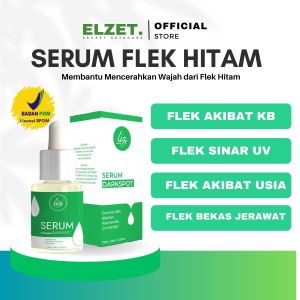 Elzet Skincare Paket Serum 2in1 Flek Hitam Membandel Serum Darkspot Serum Retinol Penghilang Flek Noda Bintik Hitam Melasma Pemutih Kulit Wajah BPOM Ampuh Permanen